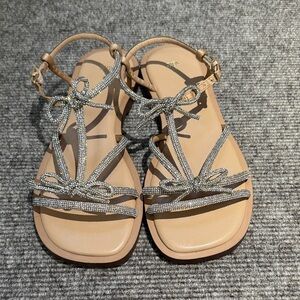 Tan and Silver Sandals
